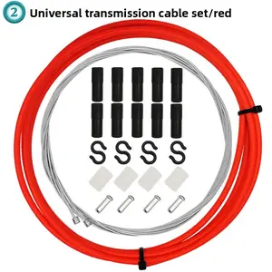 Premium Bike Brake/Shift Cable Set Never Fade & 3-Layer PVC Coated for Lightning-Fast Response! Reinforced Straight Wire, Cut-Spot Welded Ends, Lighter & Smother Shifting for MTB/Road Bikes.