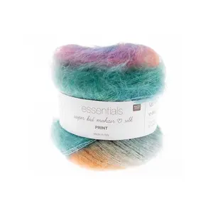 Rico Design Essentials Super Kid Mohair Loves Silk Print