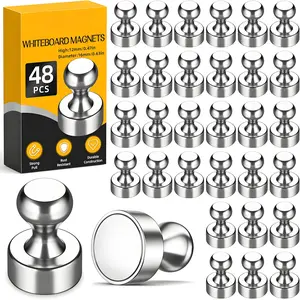 16/24/48 Pack Magnetic Push Pins, Fridge Magnets for Whiteboard, Refrigerator Magnets, Small and Strong Push Pin Magnet for Office, School, Locker