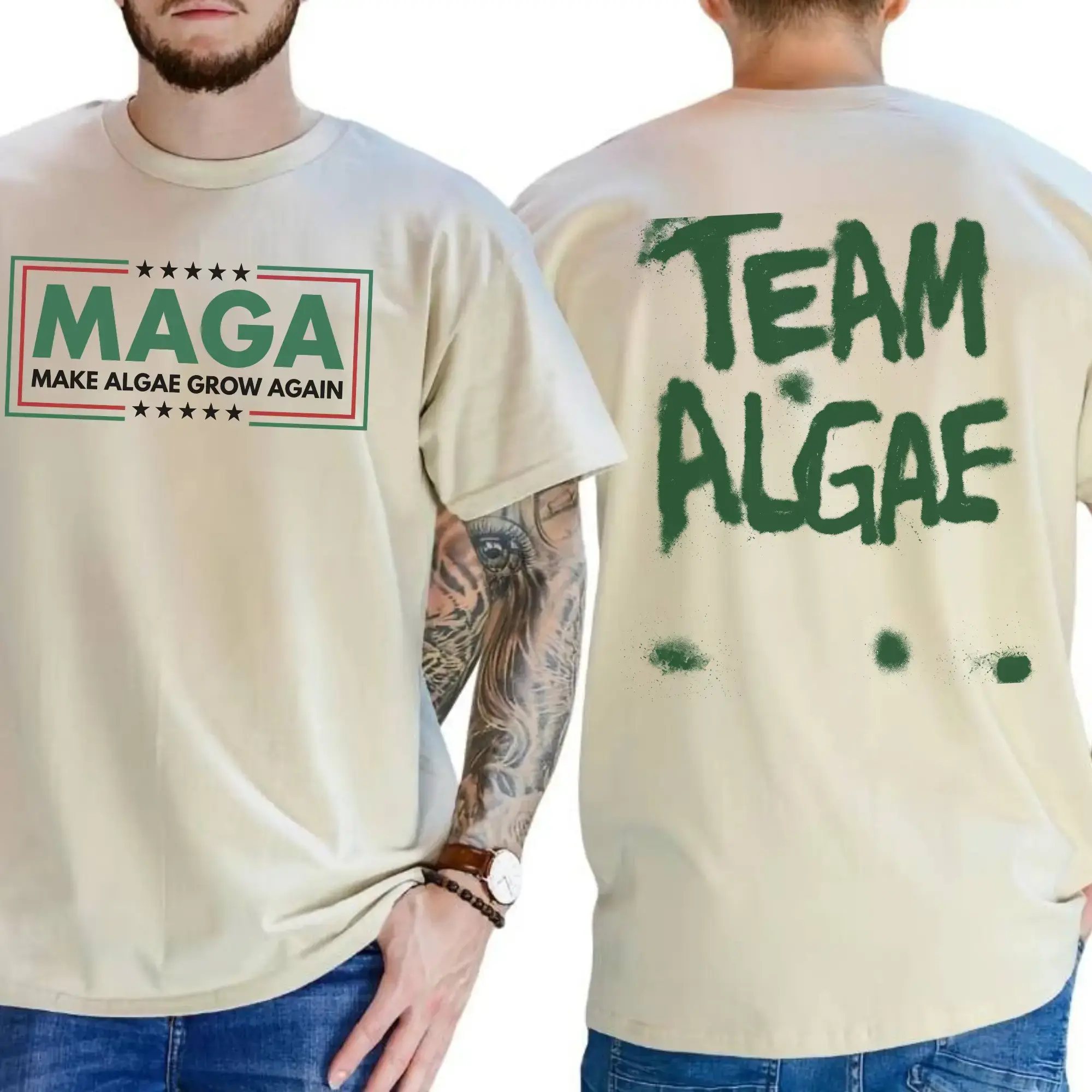 Make Algae Great Again Comfort Shirt, New Green Deal Parody Tee, Environmental Humor Graphic, Nature Shirts