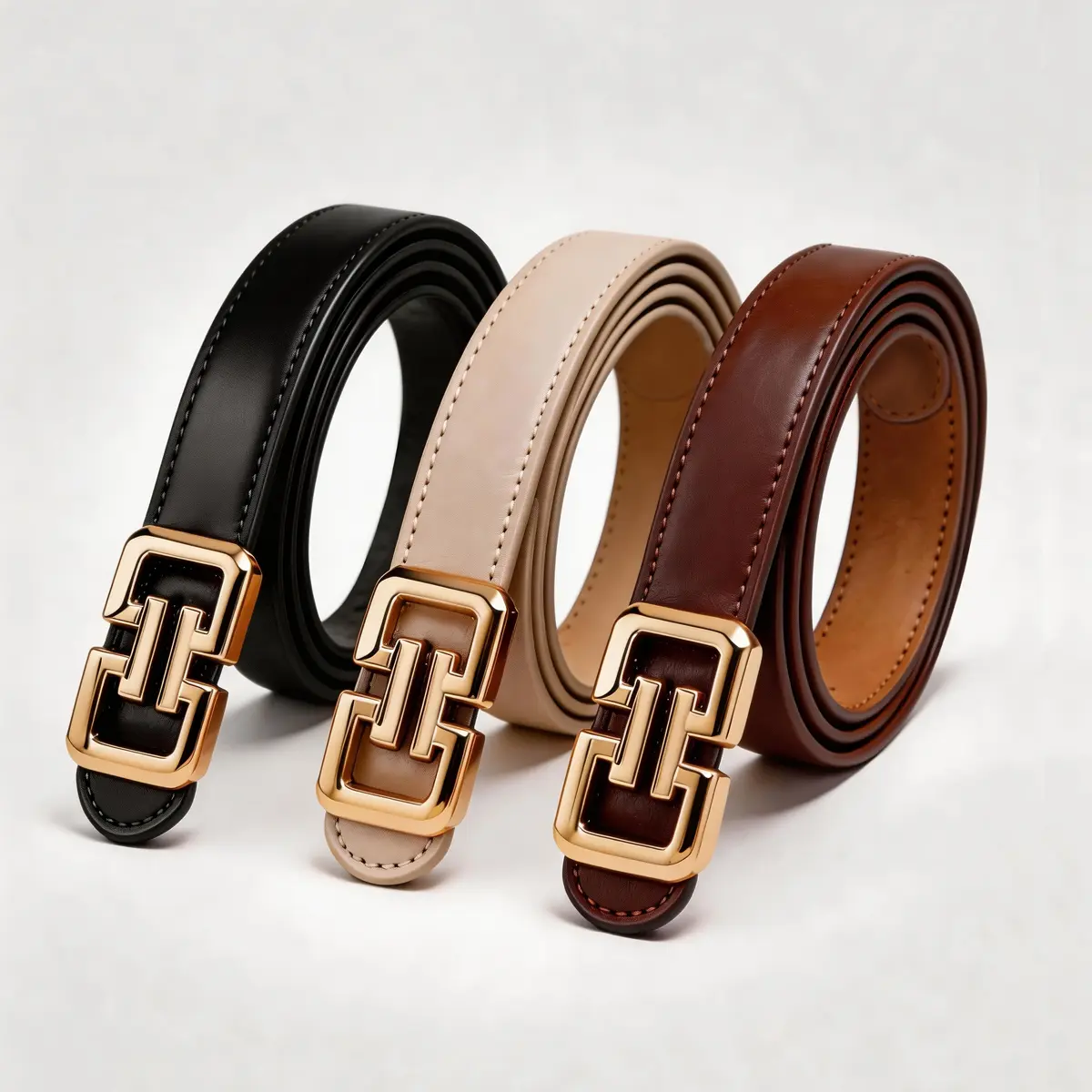 Women's Fashion Belt Minimalist Rectangle Buckle Belts, Versatile for Casual Dresses, Jeans, Trendy Exquisite Belts, PU Leather Belts, Casual Waist Belt