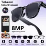 Turbosun A2 AI Wearable Smart Glasses with Camera - 8MP Lens, 2K Anti-Shake Video, Real-Time Voice Translation, ChatGPT Integration, Bluetooth Audio, Touch+Button Control, Sun/Clear Lens Swap, WiFi, AI Intelligent Visual Recognition, for Men, Running