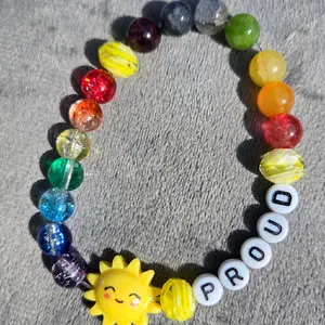 Proud Rainbow PRIDE bracelet with sun