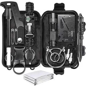 Emergency Survival Camping Kit, Compact Outdoor Preparedness Gear for Hiking, Backpacking, Camping, Travel and Unexpected Situations