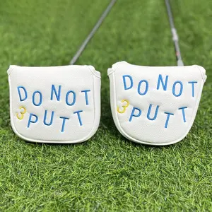 Golf Putter Cover, Embroidered Faux Leather Golf Putter Head Cover, Durable Club Protector, Perfect Gift for Men & Women Golfers