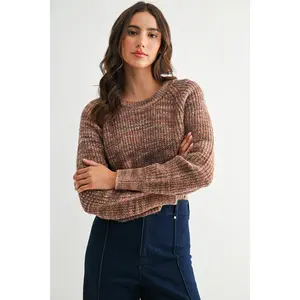Cozy Knit Brown Wool Sweater