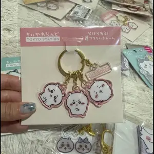 Chiikawa Momonga Baby Three-Link Cartoon Cute Keychain Pendant