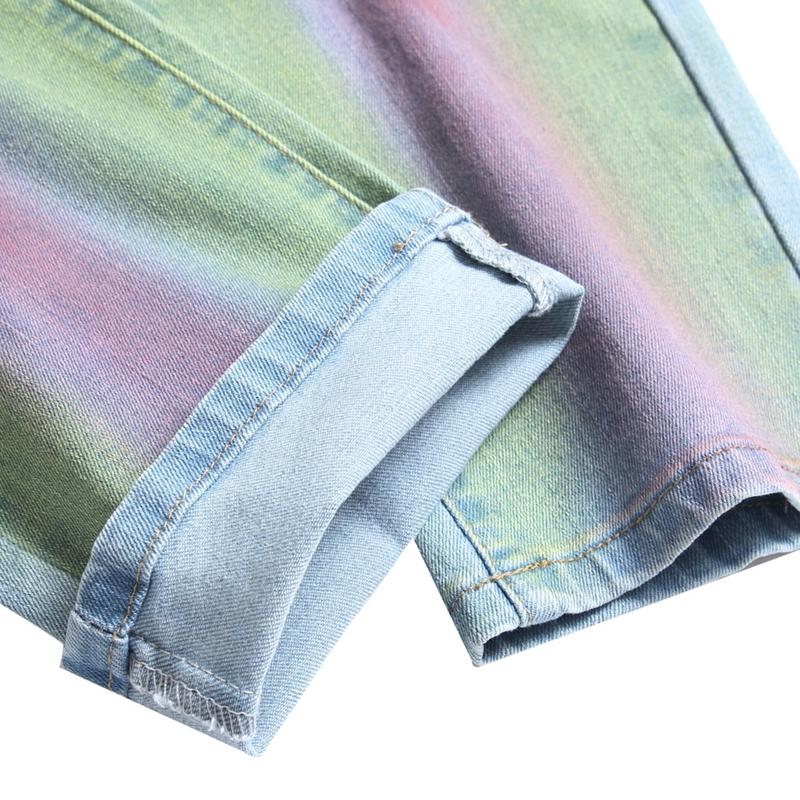 Colored Men's Jeans Classic Rainbow Denim Men's Jeans - Stretchy, Comfortable And Stylish - Perfect For Everyday Casual Wear starched  jeans