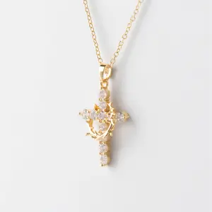 Cross and Crown Necklace