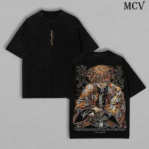 Zenitsu Agatsuma T-Shirt - Demon Slayer t-shirt Menswear Anime Double Printed Oversize Lightweight Acid Washed Tee, Gift For Anime Merch