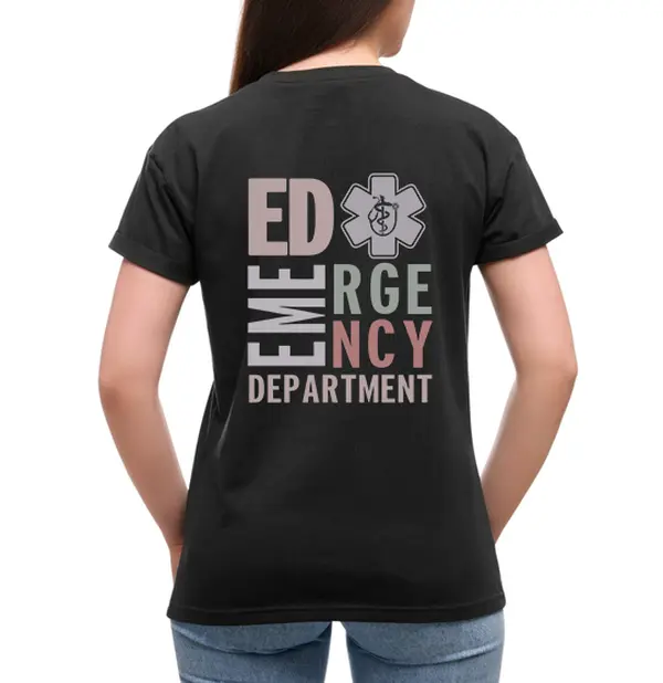 Gildan Emergency Department T-Shirt Soft Breathable Cotton ER Nurse ER Tech Emergency Medicine Shirt Unisex Everyday Comfort Tee Jeans Womenswear