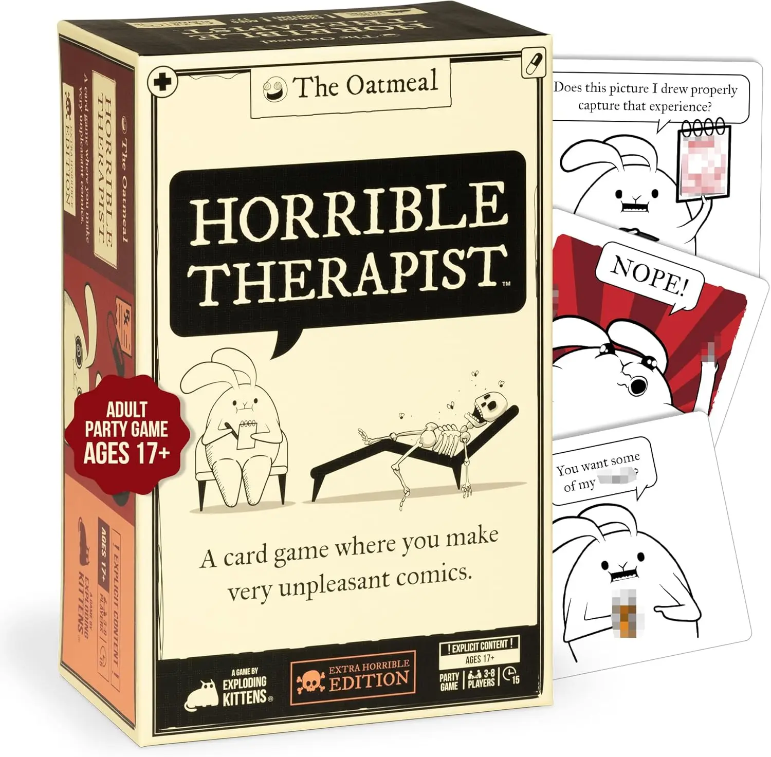 Horrible Therapist: Extra Horrible Edition Card Game – Party Game for 3–8 Players