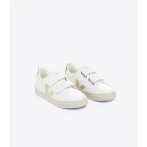 Veja White Platine Gold Velcro Sneaker