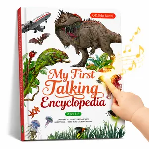 My First Talking Encyclopedia for Kids Ages 3+, Rechargeable Educational Toy and Language Learning Toy with 13 Topics and 6 Songs, Interactive Audio Book for Birthday and Holiday Gifts