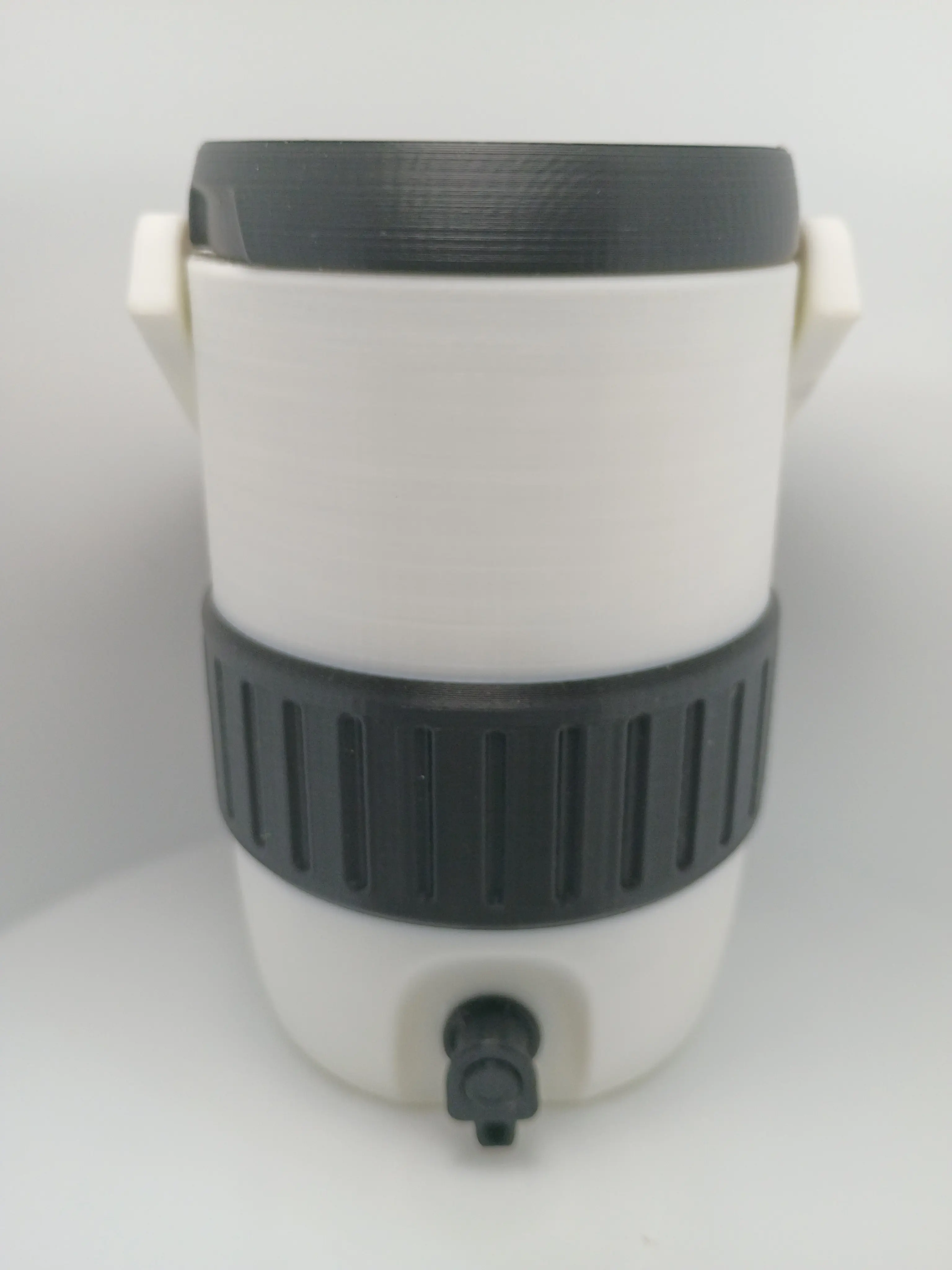White & Black 3D Printed Can Dispenser with Spout & Handles