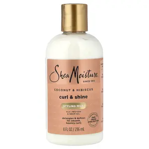 SheaMoisture Curl & Shine, Styling Milk, Coconut & Hibiscus,  8 fl oz (236 ml)