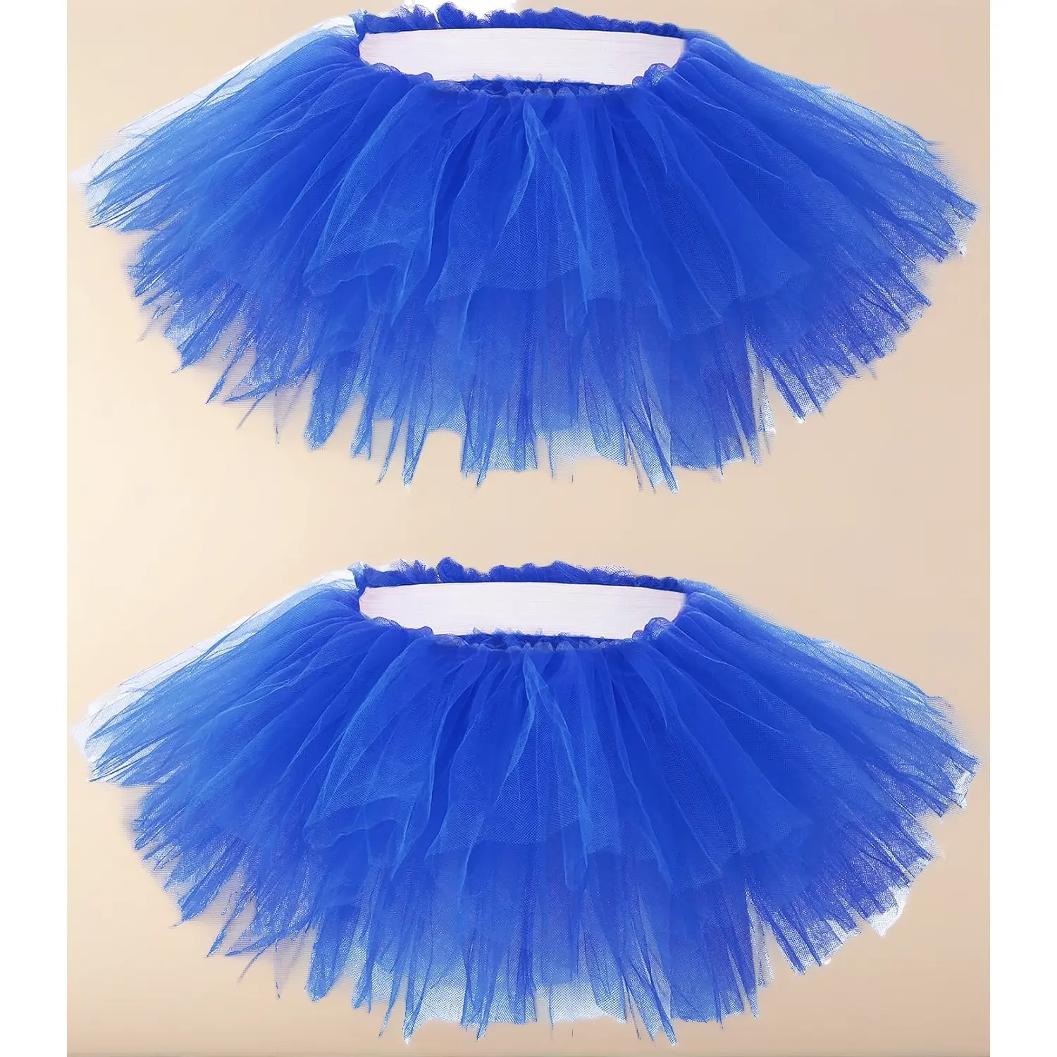 Adult Tutu Skirt 2 Pack – 5 Layers Tulle Puffy Ballet Skirt for Women, Halloween Costume Cosplay 80s Party Dance Outfit