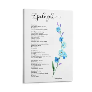 Merritt Malloy's Epitaph Poem When I Die Poster Poem About Death, Take Me Away Poster Decor Print
