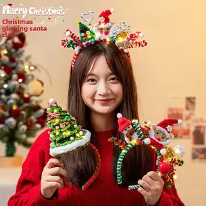 Christmas Decorations Creative Twist Sticks Christmas Tree Headbands Children's DIY Craft Materials Festive Atmosphere Decoration Torsion Stick