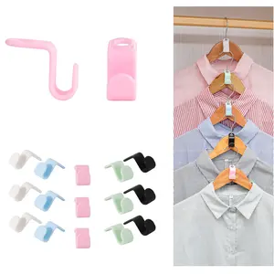 NuSaile Clothes Hanger Connectors - Cascading Hook Extensions for Closet Organization - Sturdy Plastic Hanger Extenders