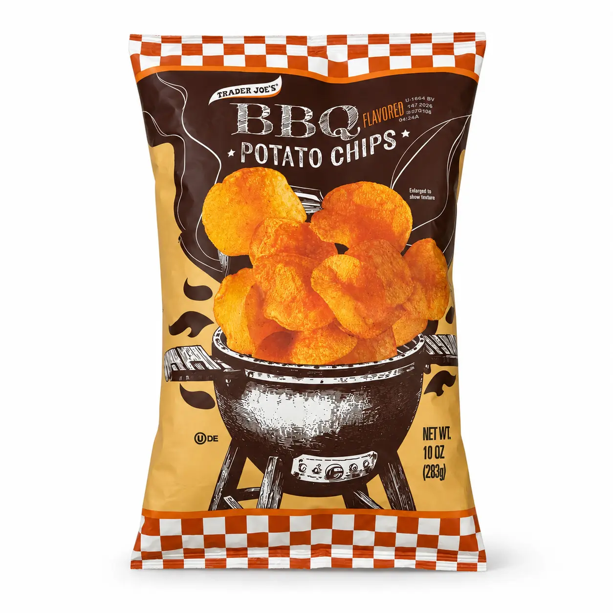 Trader Joe's BBQ Flavored Potato Chips 10 oz Bag - Perfect for Snacking and Sharing
