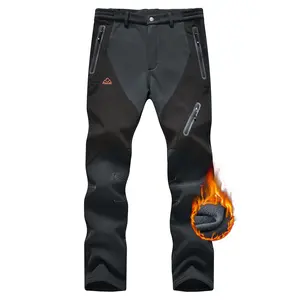 TBMPOY Men's Skiing Pants Waterproof Windproof Fleece Lined Hiking Cargo Insulated Pants Winter Warm Snow Pants