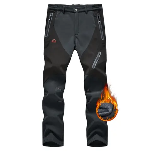 TBMPOY Women's Waterproof Windproof Multi-Zip Fleece Lined Durable Cargo Pants - Regular Cut, Rugged Abrasion-Resistant, Insulated Outdoor Wear Ideal for Hiking and Camping, Fishing