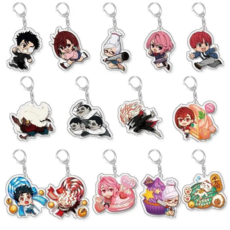 Anime Dandadan Momocute Acrylic Keychain, Fashion Neutral Cartoon Key Ring Jewelry with Girl Pendant, Children's Gift Accessory for Bags (Toys & Hobbies - Classic & Novelty Toys)