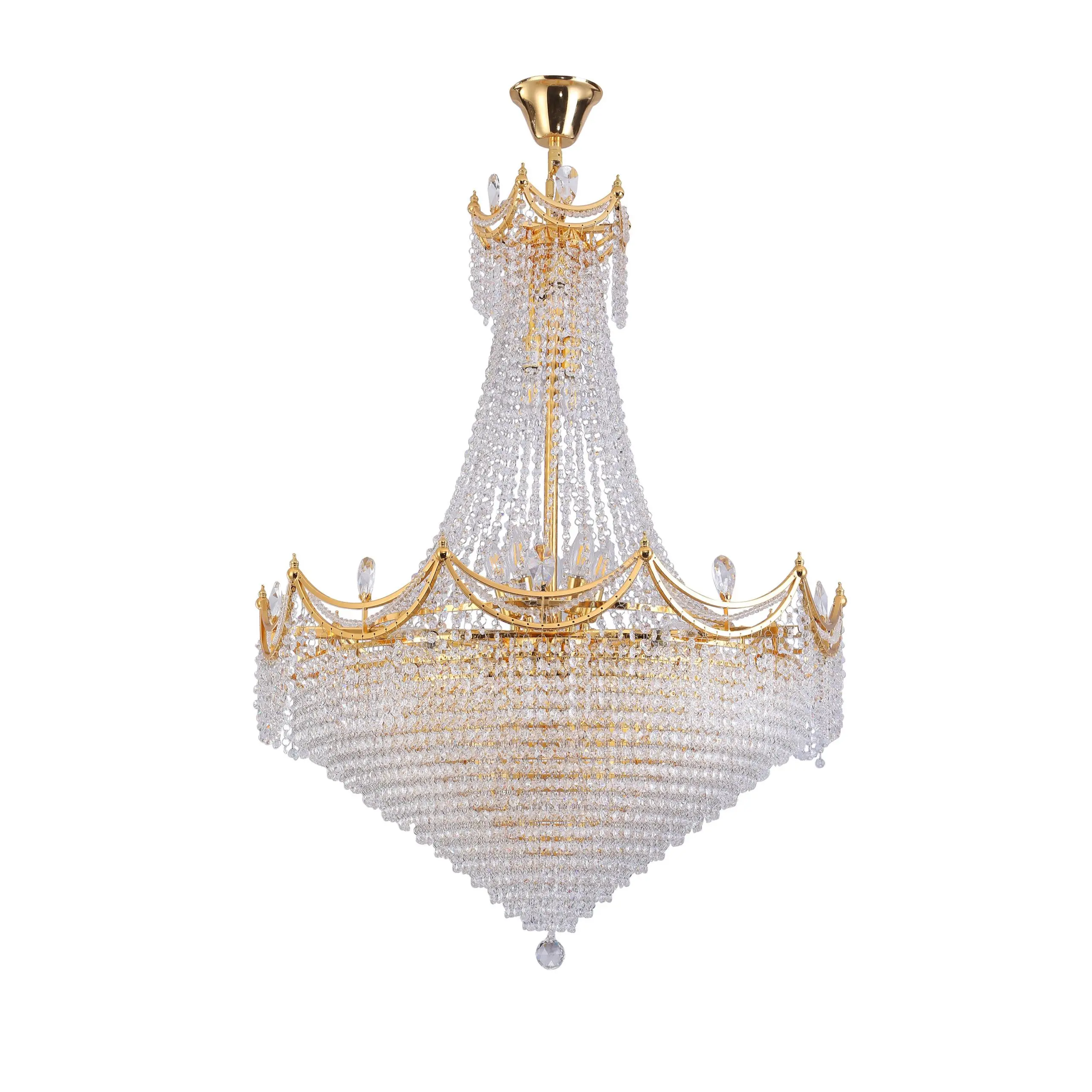 YYDS 42" in Luxurious CZAR K9 Crystal Single Tier Chandelier 22-LED Bulbs Neo Classical Hardwired Ceiling Chandelier Lamp for Living Room, Hallway, Dining Room