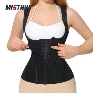 MISTHIN Women Corset Vest Cincher Trimmer Sport Girdle with Steel Bones Workout Shapewear with Adjustable Shoulder Strap Trainer Waist Trainer