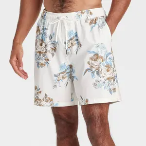 Men's 7" Swim Shorts with Boxer Brief Liner- Goodfellow & Co