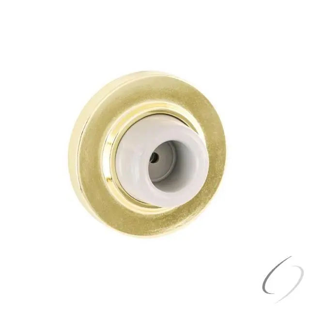 Pamex DD0253PB 2.5 in. Diameter Concave Wall Stop - Bright Brass