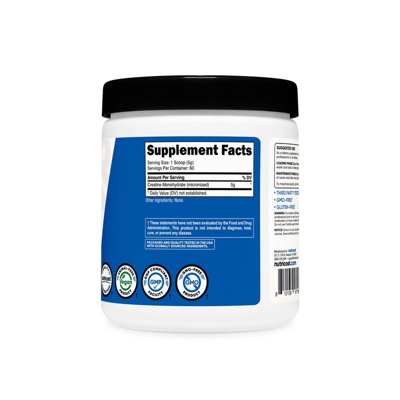 Nutricost Micronized Creatine Monohydrate Powder featuring Frozen Lemonade and Island Cooler