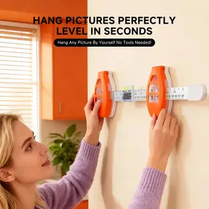 Professional Picture Hanging Tool with Built-in Level & Ruler, Multifunctional Frame Alignment Kit for Frames, Photos, Mirrors, Artwork & Home Decor, Easy to Use with Precise Positioning