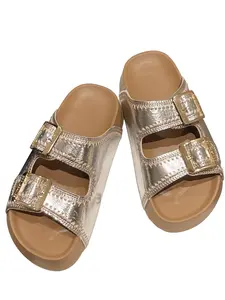 Vintage Stitched Birkken Slipper Leather, Foot Slimming Device, Eye-Catching Design, Comfortable and Stylish Footwear