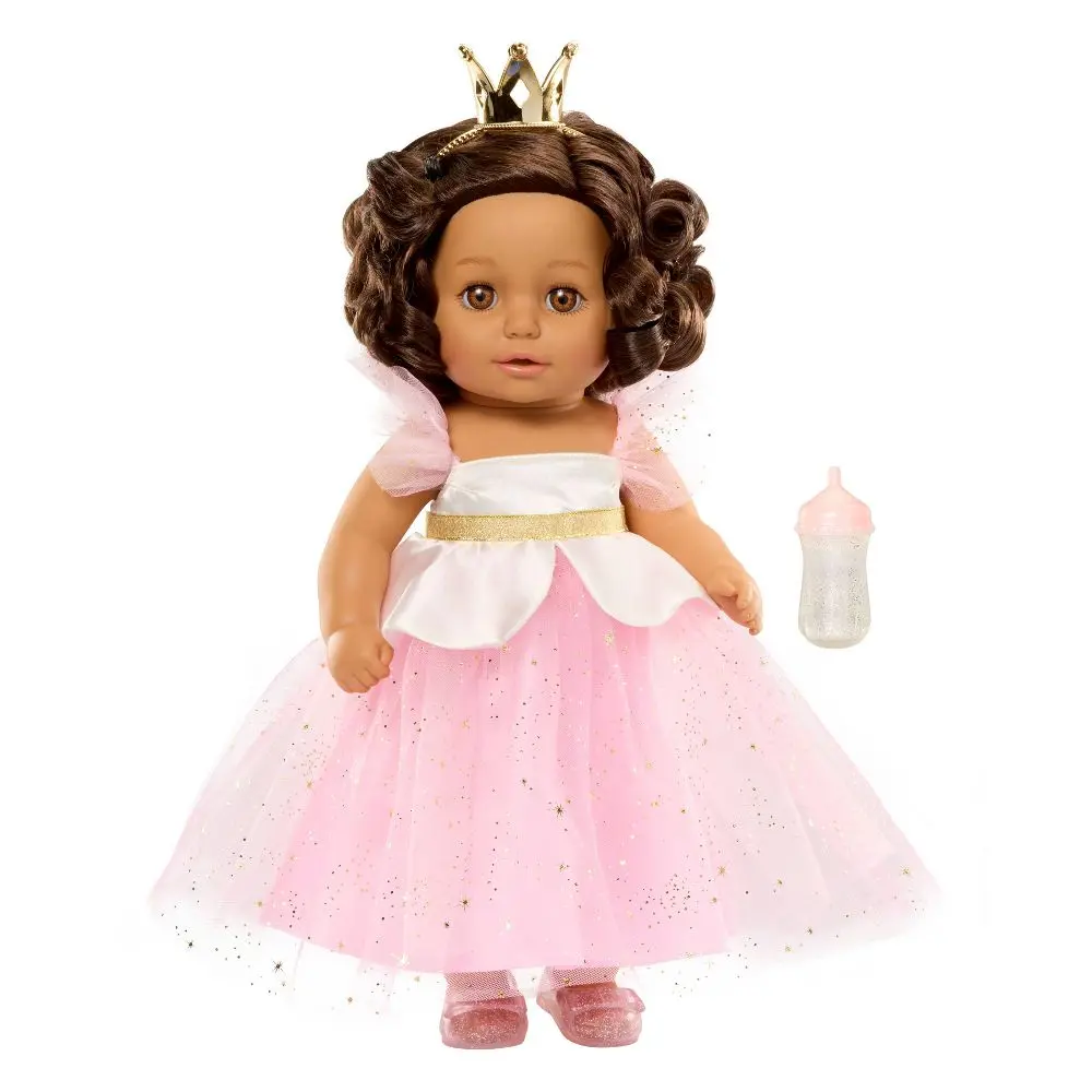 BABY Born Princess Ava Dress Up Doll - Curly Brown Hair, Light Brown Eyes, Bottle, Doll Dress Shoes - Polyester PVC (Polyvinyl Chloride) Kids Toy