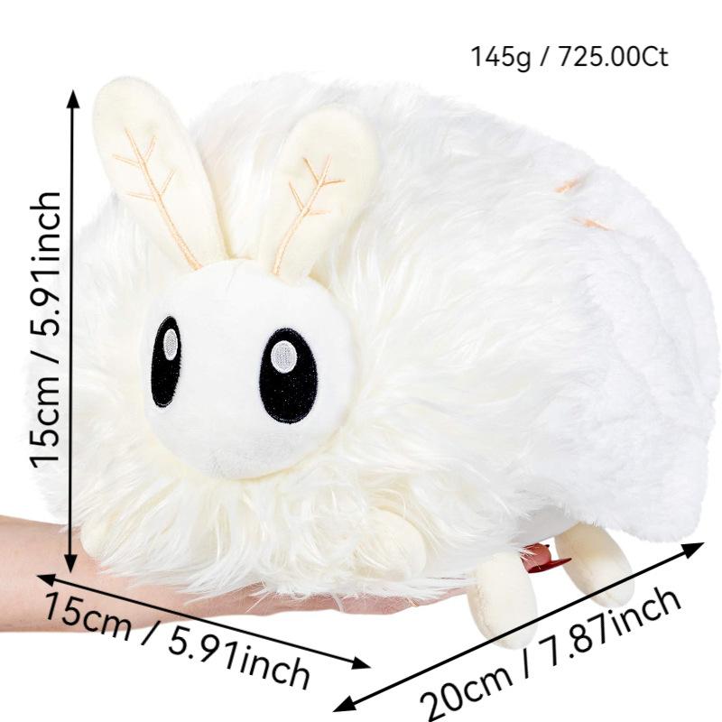 Poodle Moth Plush Toy, Cute Fluffy Insect Doll, Soft Stuffed Animal