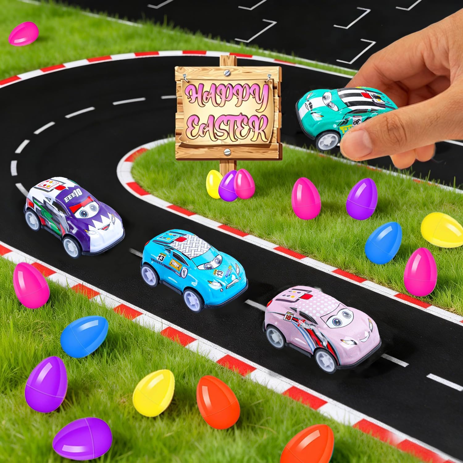 24 Pack Easter Eggs with Pull Back Cars – Colorful Racing Toys for Kids, Boys & Toddlers – Easter Basket Stuffers, Egg Hunt Party Favors, Classroom Prizes & Easter Gifts 24 Pack Easter Eggs with Pull Back Cars – Colorful Racing Toys for Kids, Boys & Toddlers – Easter Basket Stuffers, Egg Hunt Party Favors, Classroom Prizes & Easter Gifts