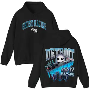 DeTroit Hoodie, Ghost Racing hoodie, Motorcycle Hoodie, Biker Hoodies, Motorcycle Accessories, Hoodie For Men, Gift For Men Husband, Him, Top Menswear