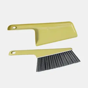 Desktop mini broom and dustpan set—soft bristles won’t damage surfaces, and the dustpan fits snugly against the desk so no dust spills. Suitable for computer keyboards, office desks, study desks, dorm rooms, home use, and car interiors. tiktokshopspringgl