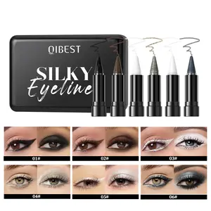 6-piece eyeliner pencil set matte smooth easy to color waterproof non smudge dye perfect eye makeup Eye Pencils