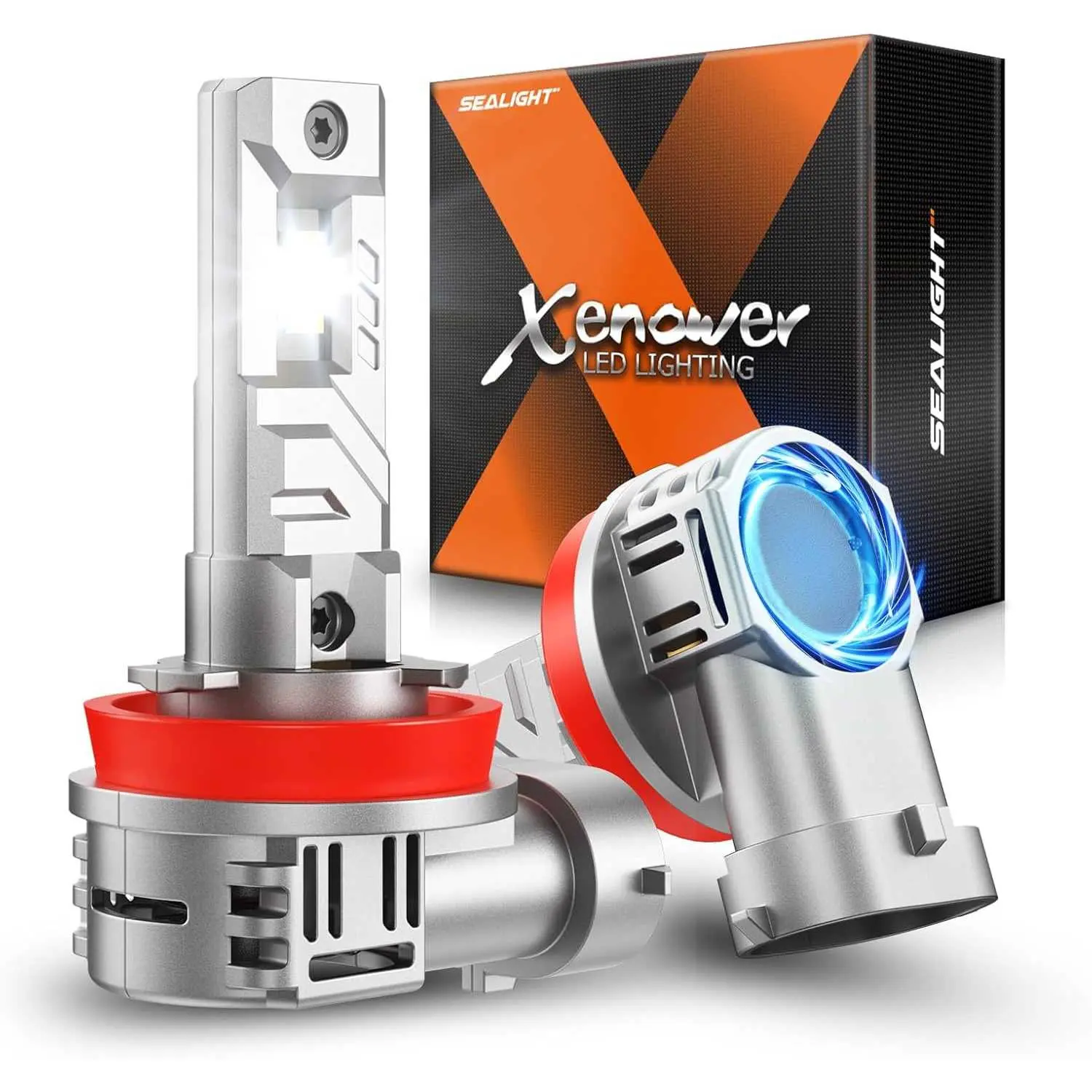 SEALIGHT H11/H8/H9 Fog Light Bulbs 24000LM 600% High Brightness Headlight with Plug-N-Play Design for Safe Night Driving - Car Accessories