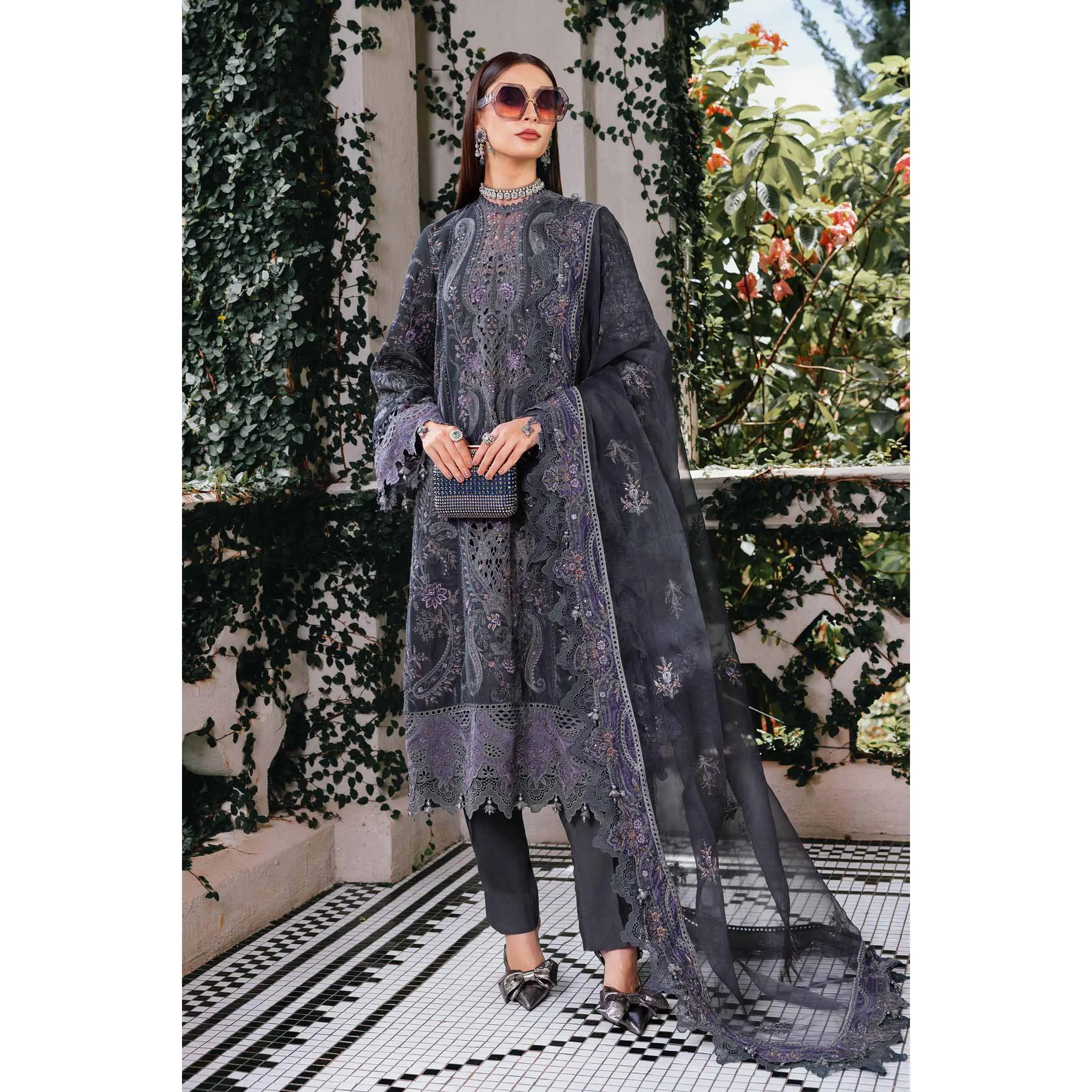 Maria B - WL-1305 Three Piece Velvet