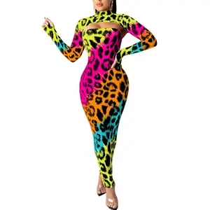 Shapely Multicolor Print Tube Top Dress (Including Small Coat)