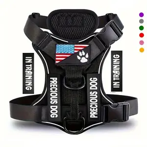 The Fur Reflective Working Dog Harness with Patch Set