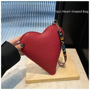 Mini Heart-Shaped Handbag, Lipstick Coin Purse, Personalized Heart-Shaped Clutch, Jewelry Phone Organizer, Gift Bag for Holidays