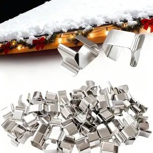 120Pcs Gutter Light Hangers Galvanized Roof Hooks Outdoor Patio Decoration String Light Clips for Holiday Parties