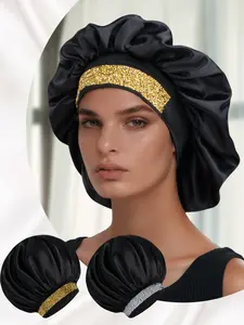 Unisex Rhinestone Sleep Cap, Trendy Knit Pattern, Soft Comfortable Material, Perfect Holiday Gift for Men and Women, Sleeping Cap