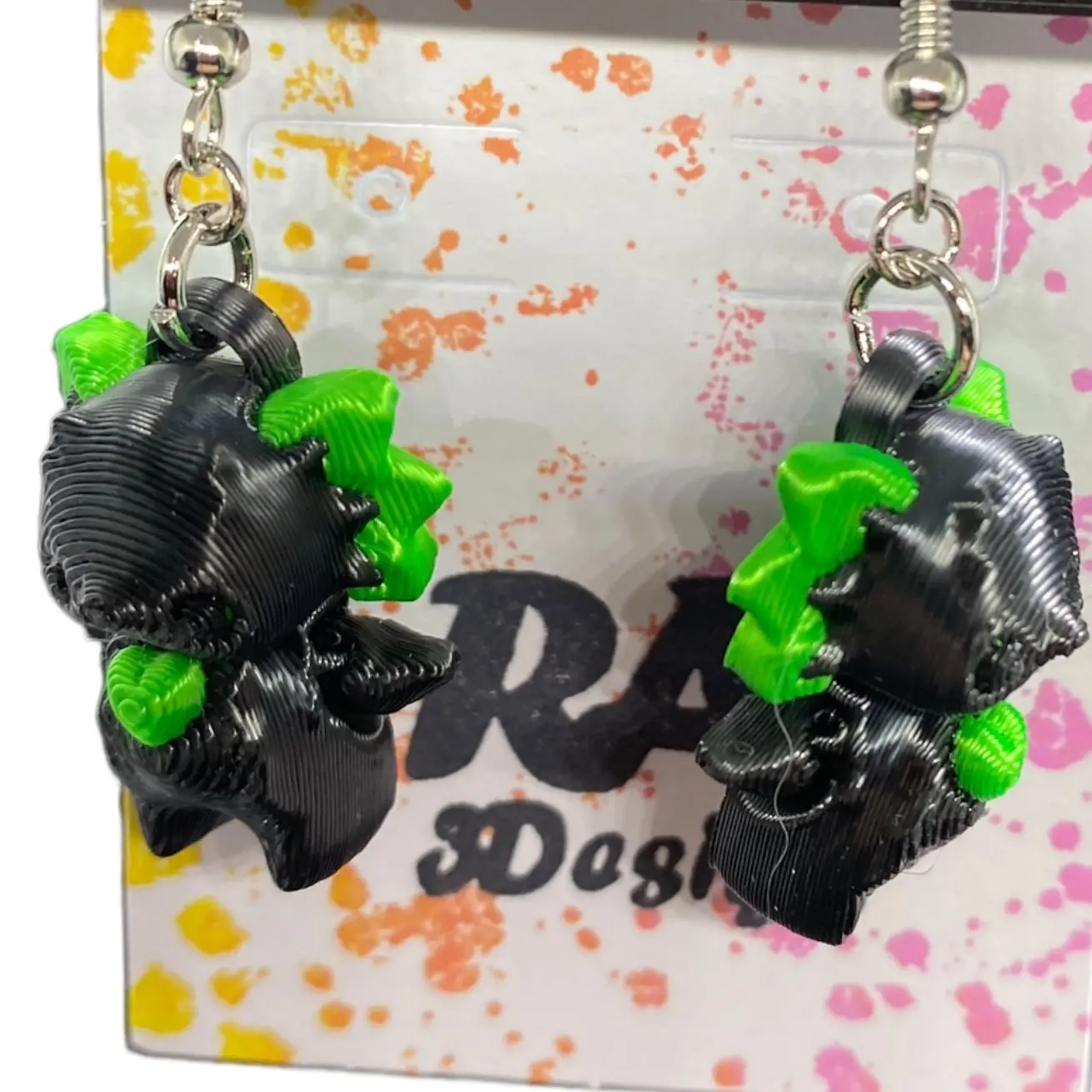 3D Printed Axolotl Pixie Earrings