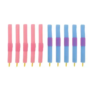VOCOSTE Durable Convenient Sponge Foam Hair Roller for Women 6.50"x0.71" Pink Blue 10pcs